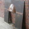 Arts and Crafts beaten copper fireplace insert Arts and Crafts beaten copper fireplace insert