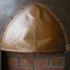 Arts and Crafts beaten copper fireplace insert Arts and Crafts beaten copper fireplace insert