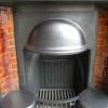 Antique Edwardian Tiled Cast Iron Fireplace Insert Antique Edwardian Tiled Cast Iron Fireplace Insert