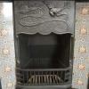i189 Arts and Crafts Tiled Cast Iron Fireplace Insert