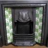 Reclaimed Art Nouveau Tiled Cast Iron Fireplace Insert