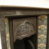 Original Art Nouveau Tiled Cast Iron Fireplace Insert Original Art Nouveau Tiled Cast Iron Fireplace Insert