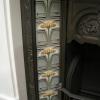 Original Art Nouveau Tiled Cast Iron Fireplace Insert Original Art Nouveau Tiled Cast Iron Fireplace Insert