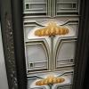 Original Art Nouveau Tiled Cast Iron Fireplace Insert Original Art Nouveau Tiled Cast Iron Fireplace Insert