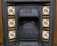 Aesthetic Movement Tiled Cast Iron Fireplace Insert