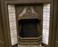 Art Nouveau Tiled Cast Iron Fireplace Insert