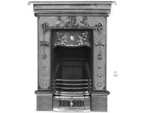Bella Small Art Nouveau Cast Iron Combination Fireplace