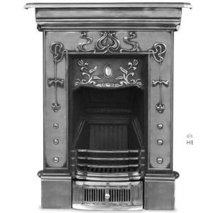 Bella Small Art Nouveau Cast Iron Combination Fireplace Bella Small Art Nouveau Cast Iron Combination Fireplace