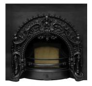 Rococo Georgian Arched Cast Iron Fireplace Insert