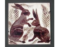 William De Morgan Arts and Crafts Rabbit FireplaceTiles