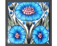 William De Morgan Arts & Crafts Daisy Fireplace Tiles