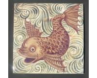 William De Morgan Arts & Crafts Fish Fireplace Tiles