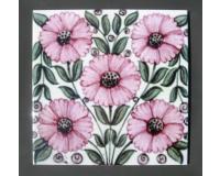 William De Morgan Arts & Crafts Anemone Fireplace Tiles