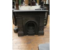 Antique Original Arts & Crafts Reclaimed Old Cast Iron fireplace Surround Mantel