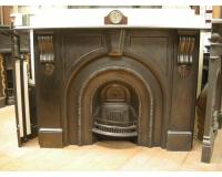 Antique Victorian Old Original Reclaimed Arched Slate Fireplace Surround mantel