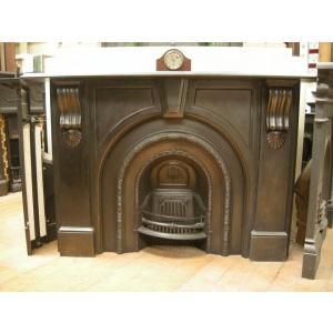 Antique Victorian Old Original Reclaimed Arched Slate Fireplace Surround mantel Antique Victorian Old Original Reclaimed Arched Slate Fireplace Surround mantel