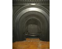 Antique Reclaimed Old Original Victorian Arched Cast Iron Fireplace Insert