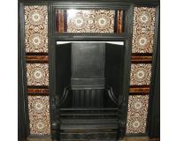 Aesthetic Movement Tiled Cast Iron Fireplace Insert