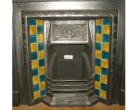 Arts & Crafts Tiled Cast Iron Fireplace Insert