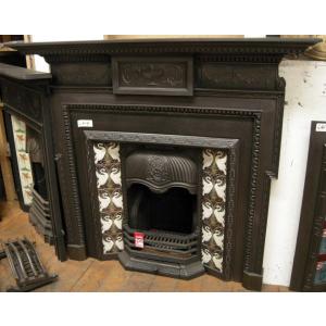 Edwardian Cast Iron Fireplace Surround Mantel