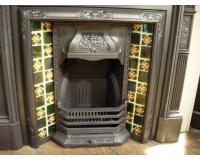 Arts Crafts Tiled Cast Iron Fireplace Insert