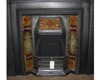 Victorian Tiled Cast Iron Fireplace Insert