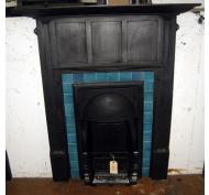 Arts & Crafts Tiled Cast Iron Combination Fireplace