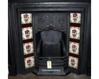 Victorian Tiled Cast Iron Fireplace Insert