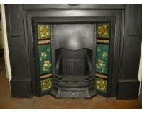 Edwardian Tiled Cast Iron Fireplace Insert