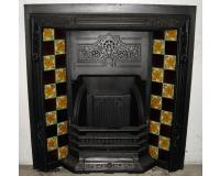 Victorian Tiled Cast Iron FireplaceInsert