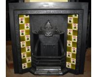 Original Tiled Cast Iron Fireplace Insert