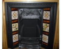 Victorian Tiled Cast Iron Fireplace Insert