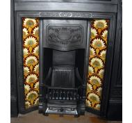 Arts & Crafts Cast Iron Fireplace Surround