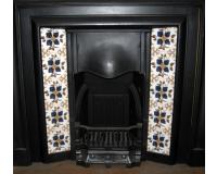 Edwardian Tiled Cast Iron Fireplace Insert