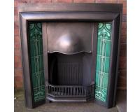 Edwardian Tiled Cast Iron Fireplace Insert
