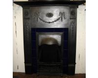 Original Edwardian Tiled Cast Iron Combination Fireplace