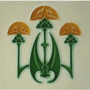 Art Nouveau Gothic Fireplace Tiles Art Nouveau Gothic Fireplace Tiles
