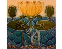 Art Nouveau Lily Fireplace Tiles