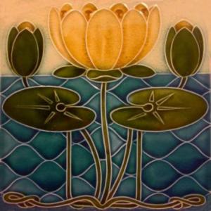 Art Nouveau Lily Fireplace Tiles Art Nouveau Lily Fireplace Tiles