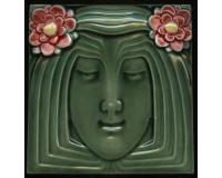 Art Nouveau Lady 1 Fireplace Tiles