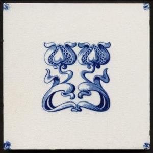Art Nouveau Delft Style Fireplace Tiles Art Nouveau Delft Style Fireplace Tiles