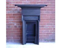 Antique Aesthetic Movement Cast Iron Combination Fireplace