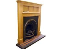 Edwardian Oak Fireplace Surround Mantel