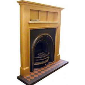 Edwardian Oak Fireplace Surround Mantel Edwardian Oak Fireplace Surround Mantel
