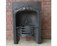 Antique Georgain Hobbed Cast Iron Fireplace Insert