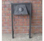 Antique Arts & Crafts Cast Iron Fireplace Insert