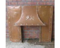 Antique Arts & Crafts Copper Fireplace insert