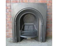 Antique Victorian Arched Cast  Iron Fireplace Insert