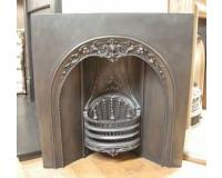 Antique Victorian Cast Iron Arched Fireplace Insert