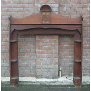 Antique Art Nouveau Inlaid Mahogany Fire Surround Antique Art Nouveau Inlaid Mahogany Fire Surround